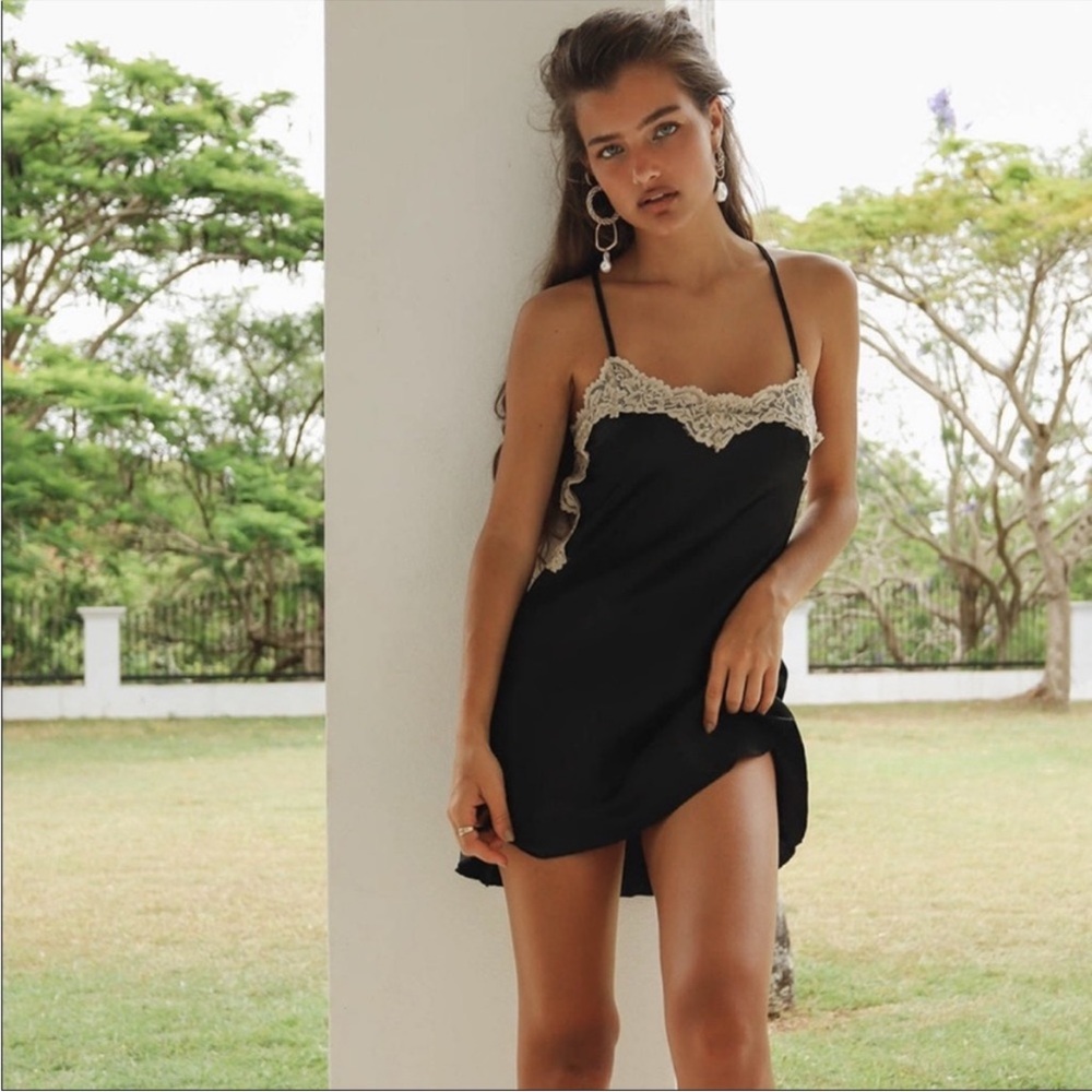 VRG GRL Learn French Slip Dress